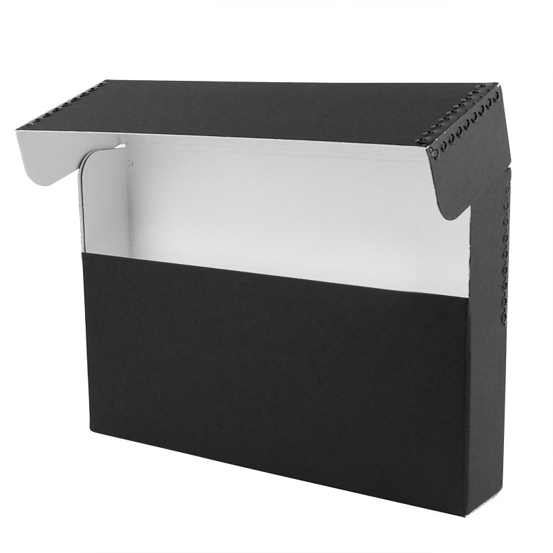 لينيكو صندوق تخزين المستندات الأرشيفية من Lineco بحافة معدنية، لوح أسود خالٍ من الأحماض، تنظيم وتخزين الملفات والمطبوعات والصور، حافظة بحجم قانوني 15.5 بوصة × 10.5 بوصة × 2.5 بوصة عرض، عبوة من قطعتين - Image 2